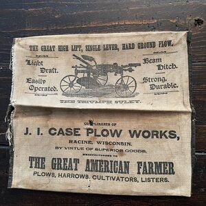 Vintage J.I. Case Plow Works Canvas Bag